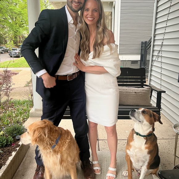 MARIBEL CREPE RUFFLE SHOULDER DRESS - Picture 7 of 10